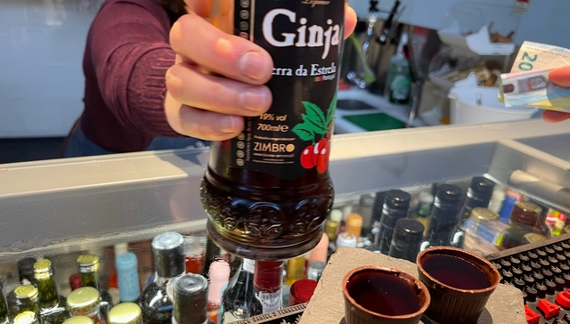 Mercado do Bolhão market Cherry liqueur Ginja