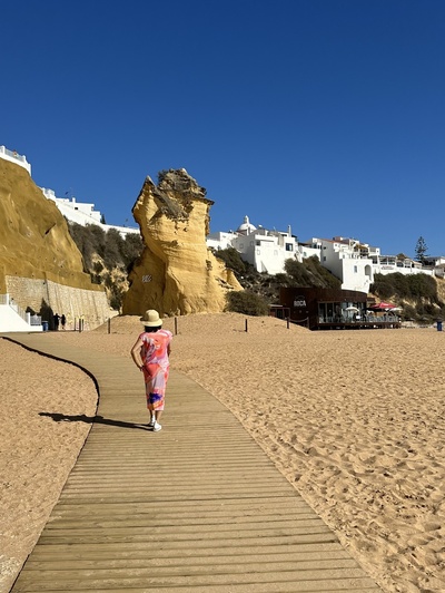 Albufeira beach boardwalk