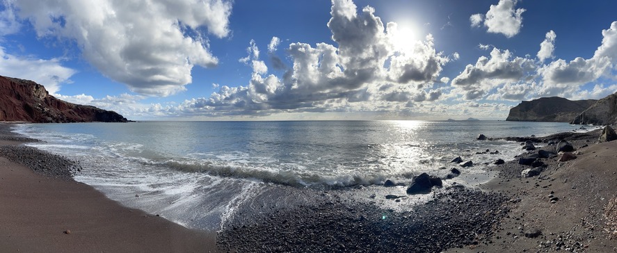 black sand beach