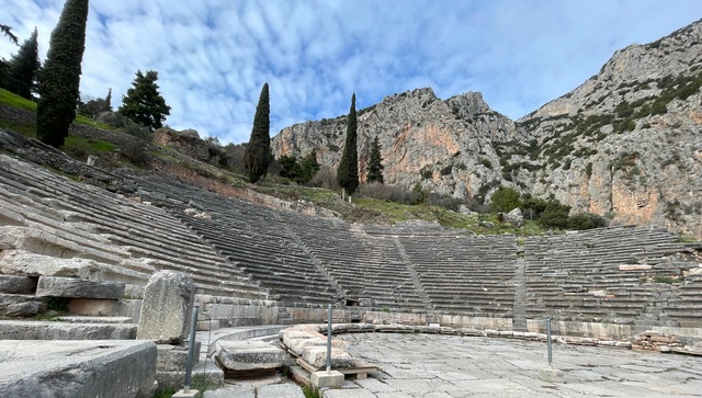 the ancient theater in Delphi