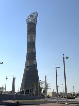Doha Aspire Tower Tallest Landmark in Aspire Zone多哈亚斯派尔塔亚斯派尔园区内最高地标塔楼