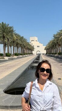 Doha Museum of Islamic Art Palm Avenue Portrait多哈伊斯兰艺术博物馆棕榈大道留影