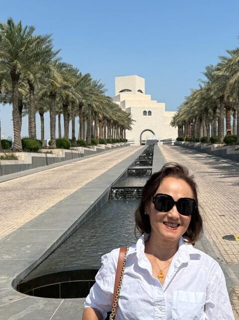 Doha Museum of Islamic Art Palm Avenue Portrait多哈伊斯兰艺术博物馆棕榈大道留影