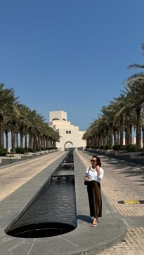 Doha Museum of Islamic Art Palm Avenue and Fountain多哈伊斯兰艺术博物馆棕榈大道与水池
