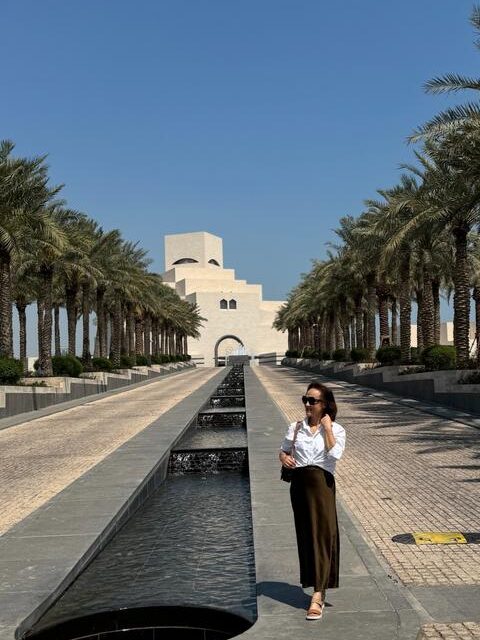 Doha Museum of Islamic Art Palm Avenue and Fountain多哈伊斯兰艺术博物馆棕榈大道与水池
