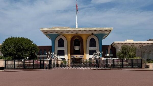 Muscat-Al Alam Palace-Majestic Front View马斯喀特－阿拉姆王宫－庄严的正面外观