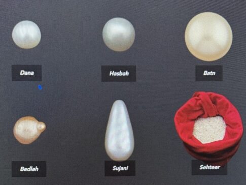 Doha National Museum Pearl Types Display 多哈国家博物馆珍珠种类展示